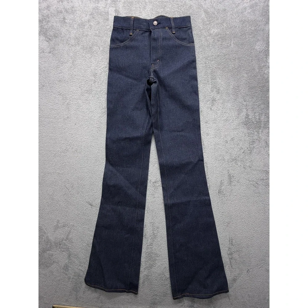 Vintage Levis 746-0917‎ Jeans Mens 28x36 Blue Student Bell Bottom Dura Plus 70s